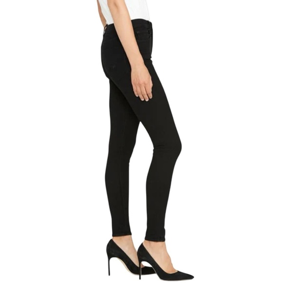 HUDSON JEANS Barbara High-Waisted Skinny Ankle Jeans in Black Velvet - Picture 4 of 8